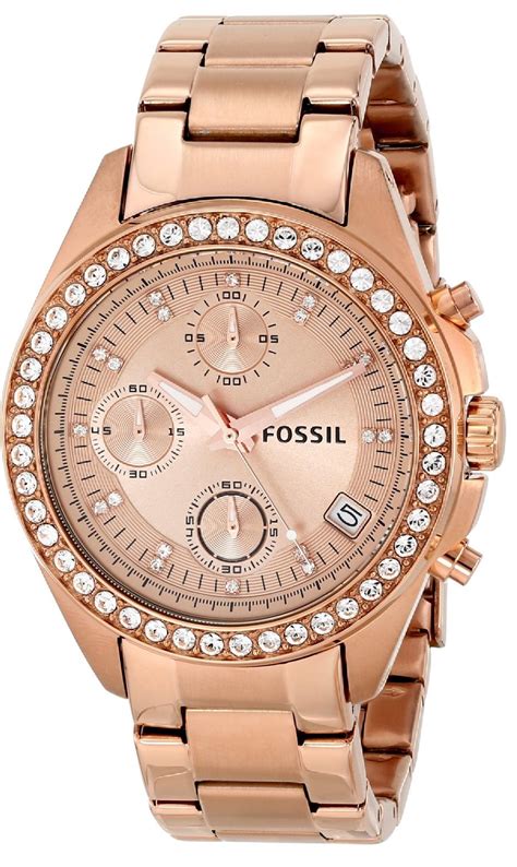 fossil watches rose gold.